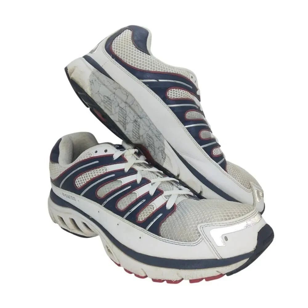 K-Swiss Konejo Mesh Men's pre-owned White/Gray Running Sneakers - sz. 13